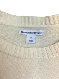 AMAZON ESSENTIALS Pullover Herren XXL Beige Baumwolle Basic Rundhals 3