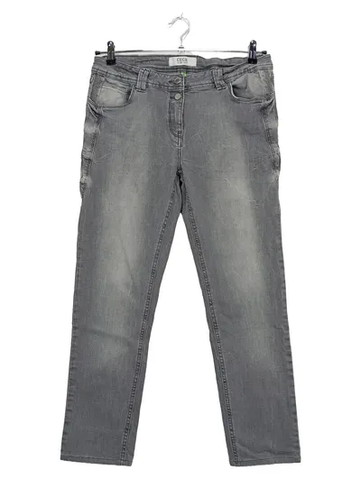 Cecil We Love Denim Jeans Regular Fit Damen Grau W31 L27 Nieten Strass