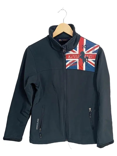 Kingsland Damen Softshelljacke Union Jack London 2012 Gr. XS Schwarz