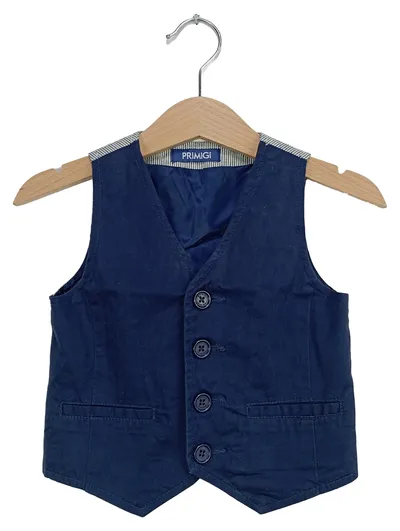 PRIMIGI Kinder Anzugweste Gr. 80 Blau Elegant Festlich