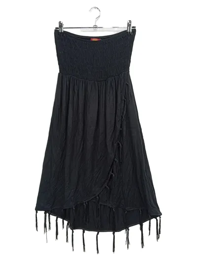 BUFFALO LONDON Damen Freizeitkleid Gr. 38;M Schwarz Minikleid Quasten