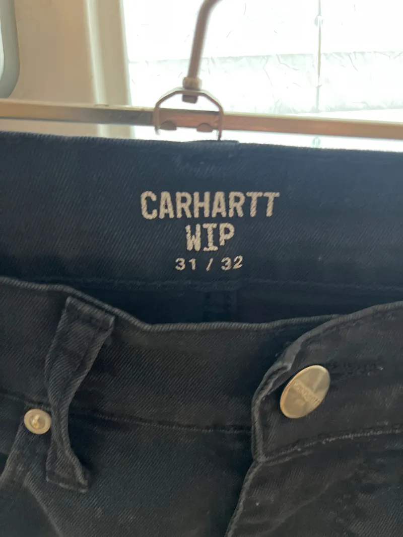 Carhartt WIP Jeans Herren Regular Fit Hose Schwarz W31 L32 3