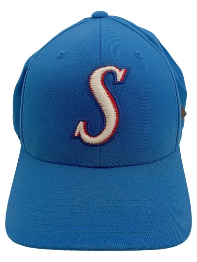 Mitchell & Ness Cap Blau Logo Stickerei Uni Snapback Herren Polyacryl