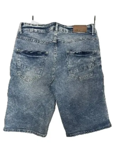 CECIL Damen Jeans Shorts Gr. W28/36 Blau Knopfleiste Stretch
