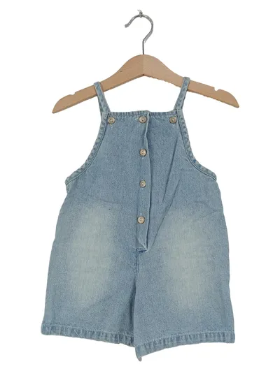 Dirkje Baby Latzhose Jeans Mädchen Gr. 68 Blau Baumwolle