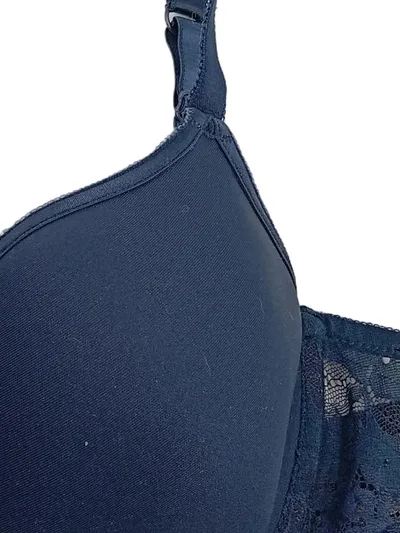 Mey Spacer BH mit Spitze Damen Blau Gr. 85B Polyamid Polyester Elasthan Alltag