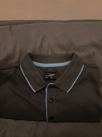 James & Nicholson Poloshirt Herren Grau L Kurzarm Baumwolle Casual Knopfleiste