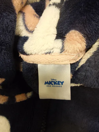 Disney Minnie Maus Fleece Bademantel Damen Gr. S Blau Kapuze