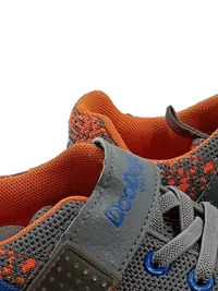 DooDogs Kinder Sportschuhe Turnschuhe Gr. 28 Grau Orange Klettverschluss 5