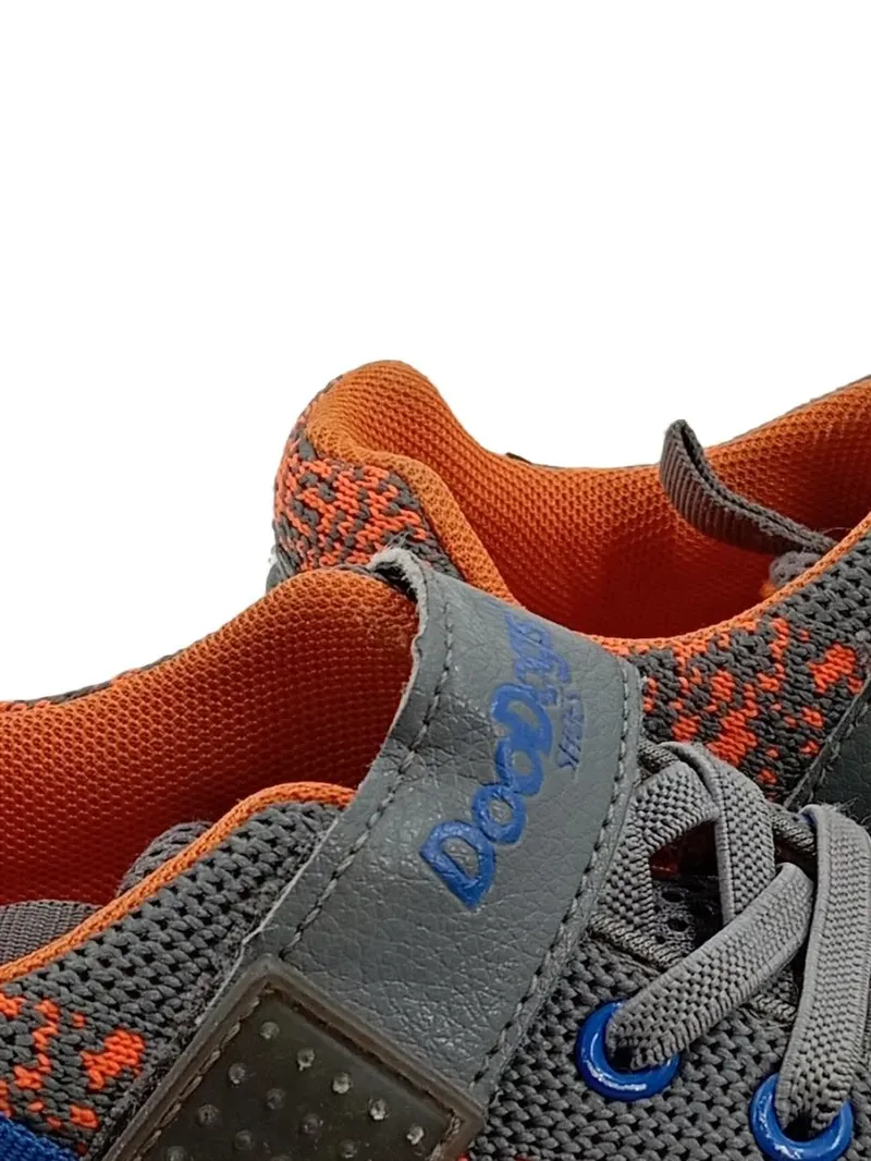 DooDogs Kinder Sportschuhe Turnschuhe Gr. 28 Grau Orange Klettverschluss 5