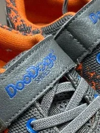 DooDogs Kinder Sportschuhe Turnschuhe Gr. 28 Grau Orange Klettverschluss 6