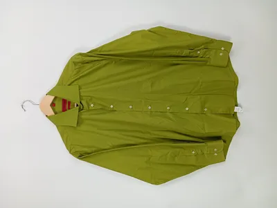 COMMANDER Business Hemd Herren Gr. 42 Grün Langarm Uni