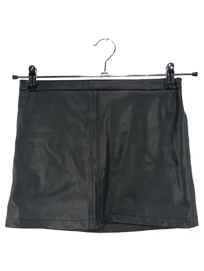 DAVID LERNER Damen Lederrock Schwarz Gr. 34 XS Minirock Elegant
