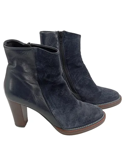 ZINDA Damen Stiefelette Gr. 38.5 Schwarz Leder Elegant Modern