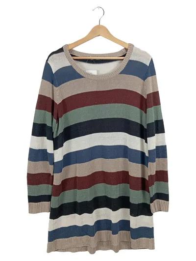 Ulla Popken Damen Pullover Gr. 46/48 Gestreift Strick Mehrfarbig