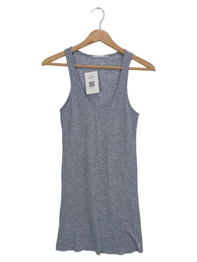 81HOURS Damen Top Gr. 38/M Grau Modal Wolle Basic Tanktop