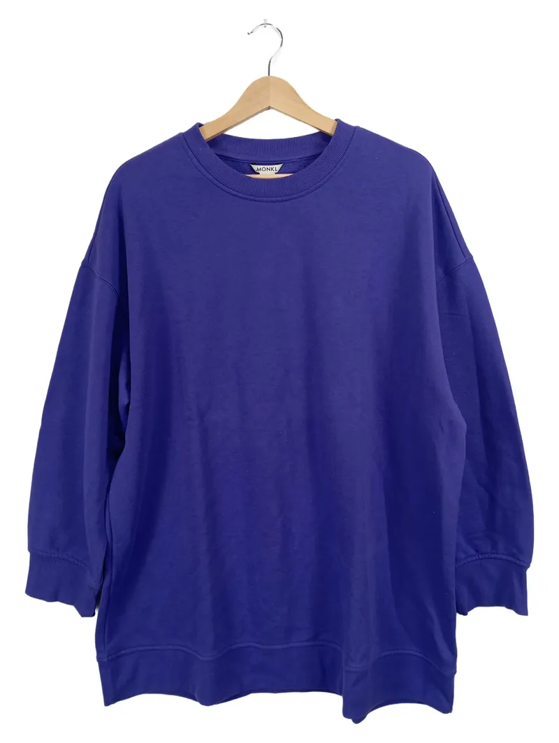 Monki Pullover Oversized Lila Gr. M Damen Basic Freizeit Baumwolle 1