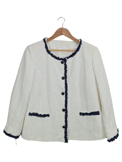 Steilmann Blazer Damen Gr. 44/XXL Weiß Klassisch Jacke