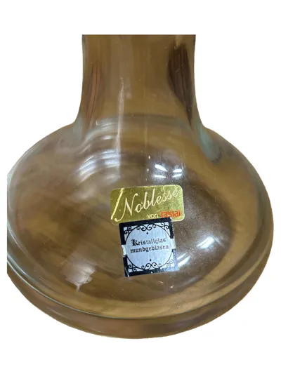 RASTAL Noblesse Vase Glas transparent bauchig 20cm Vintage