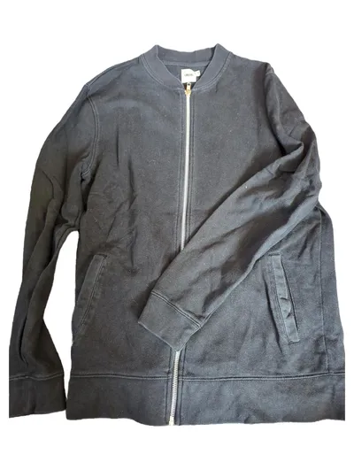 ASOS Herren Sweatjacke Schwarz Gr. S (46) Reißverschluss Casual Baumwolle