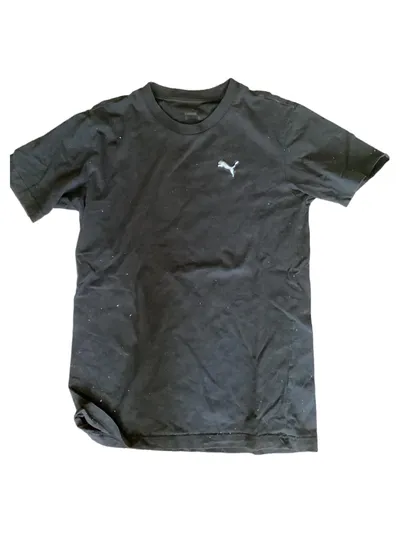 Puma Herren T-Shirt Schwarz Gr. 44/XS Casual Logo-Print