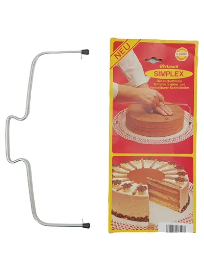 WESTMARK Simplex Tortenschneider Tortenbodenschneider Silber Metall Praktisch