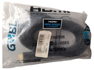 G&BL HDMI Kabel High Speed mit Ethernet Schwarz Videokabel