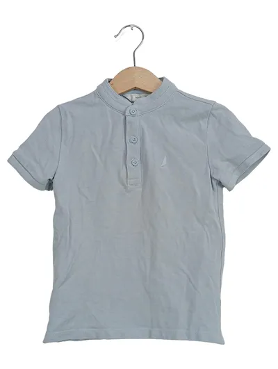 MNG Kinder Poloshirt Jungen Gr. 104 Blau Casual Stehkragen