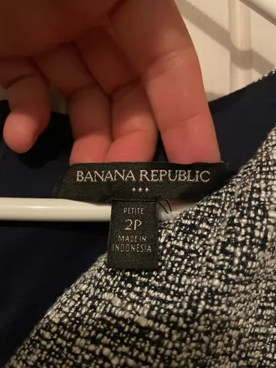 Banana Republic Businesskleid Damen Gr. 2P/34 Grau Meliert Tweed