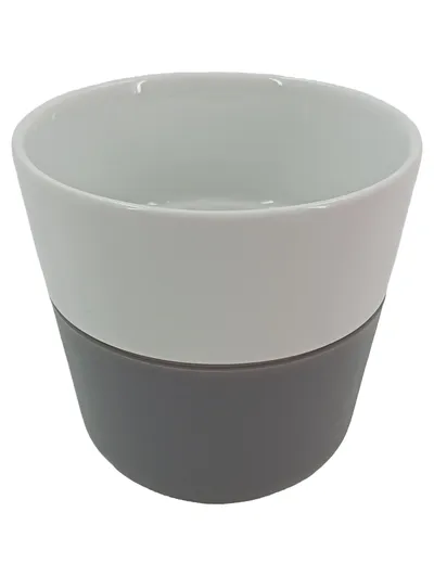 EVA SOLO Kaffeetasse Modern Weiß Grau Keramik Kunststoff Becher Tasse