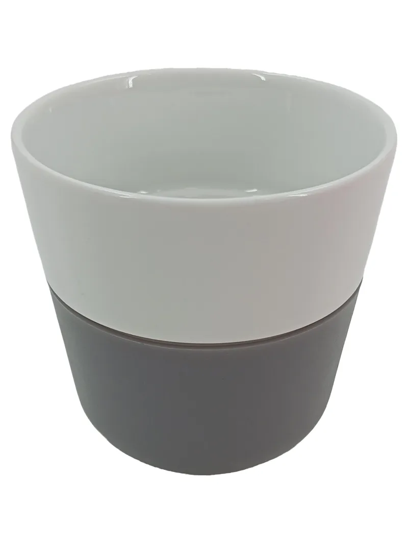 EVA SOLO Kaffeetasse Modern Weiß Grau Keramik Kunststoff Becher Tasse 1