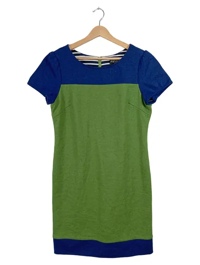 Fever City Damen Freizeitkleid Gr. 42 XL Grün Wolle Retro Midikleid