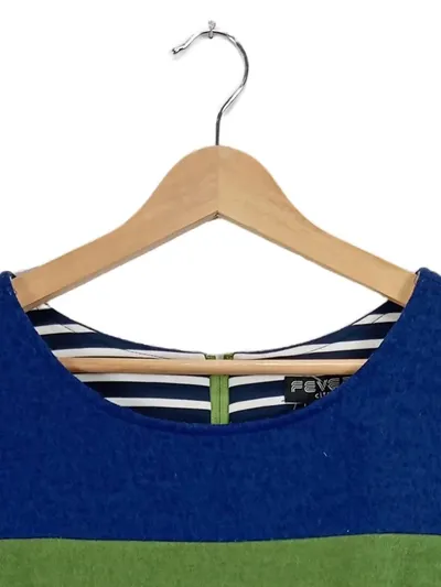 Fever City Damen Freizeitkleid Gr. 42 XL Grün Wolle Retro Midikleid