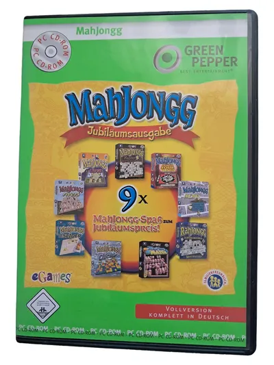 Green Pepper Mahjongg 9 Spiele Jubiläumsausgabe PC Deutsch Fun Partyspiel