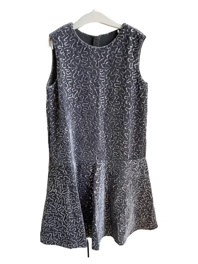 JAKO-O Mädchen Kleid Festlich Pailletten Grau Gr. 134