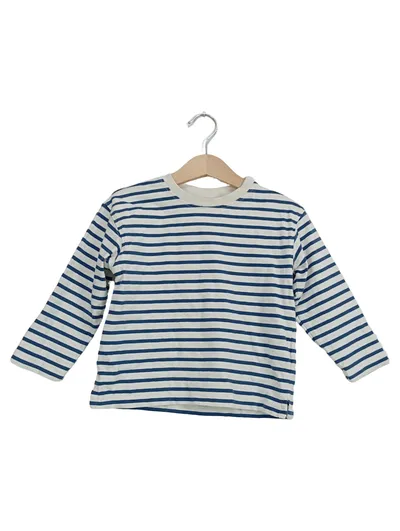 ZARA Kinder Langarmshirt Gr. 104 gestreift Blau Casual Maritim