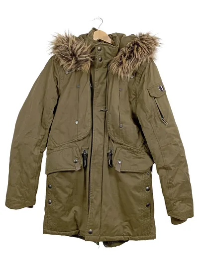 Wellensteyn Herren Parka Oliv Gr. M 50 Outdoor Winterjacke Fellkapuze