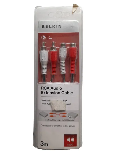 Belkin RCA Audio Verlängerungskabel Rot Cinch Stecker Buchse