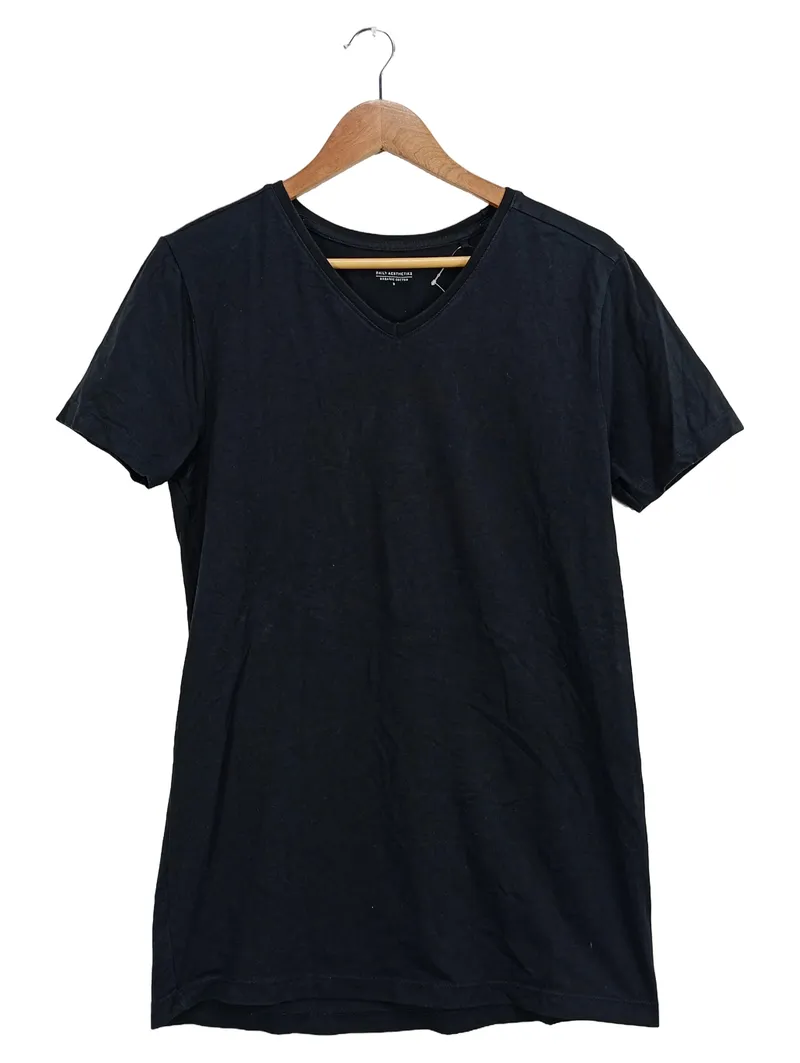 Daily Aesthetikz Herren T-Shirt V-Ausschnitt Basic Schwarz Gr. 46;S 1