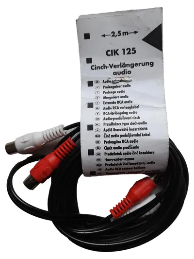 Schwaiger Cinch-Verlängerung Audio Kabel CIK 125 Schwarz 2,5m