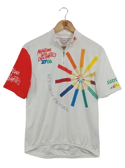BIEMME Radtrikot Herren 48;M Weiß Maratona dles Dolomites 2006