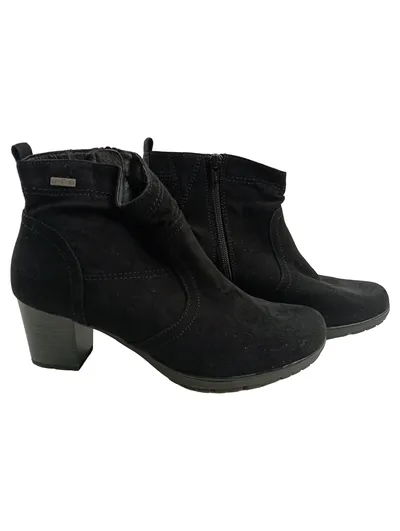 Jana Tex Damen Stiefeletten Schwarz Gr. 41 Wildleder Absatz 7cm