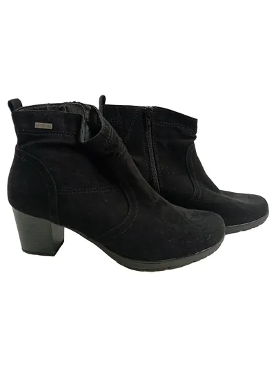 Jana Tex Damen Stiefeletten Schwarz Gr. 41 Wildleder Absatz 7cm