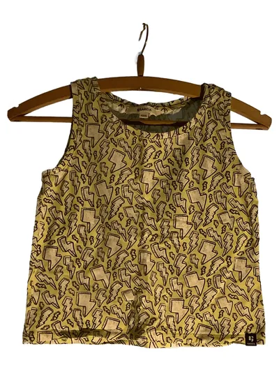 Garcia Kinder Tanktop Top Gr. 146 Gelb Grafisch Baumwolle