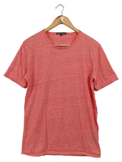DRYKORN Damen T-Shirt Gr. 38/M Rot Meliert Kurzarm Casual Basic