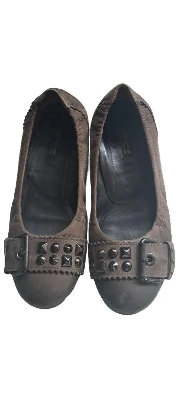 Paul Green Damen Ballerinas Gr. 38 Braun Casual