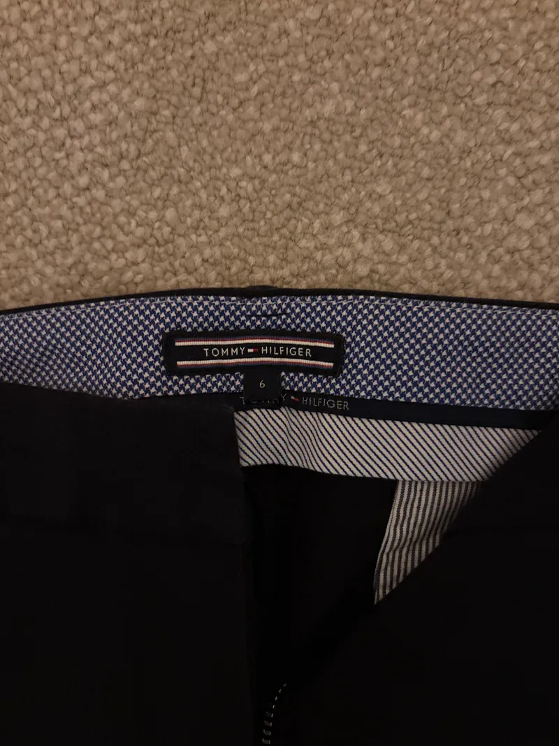 Tommy Hilfiger Stoffhose Damen W32/L30 Blau Chino Baumwolle 3