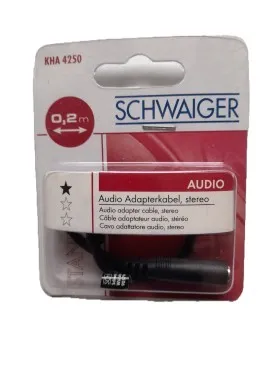 Schwaiger Audiokabel KHA 4250 Stereo Adapterkabel 0,2m Schwarz