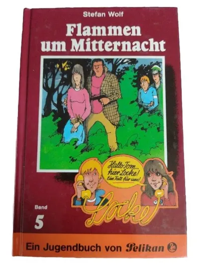 Flammen um Mitternacht Stefan Wolf Jugend-Krimi Hardcover Buch Deutsch Pelikan