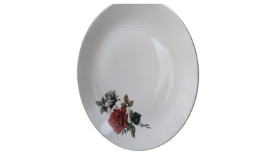 Kronester Bavaria Frühstücksteller Weiß Rose Porzellan Teller